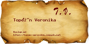 Topán Veronika névjegykártya